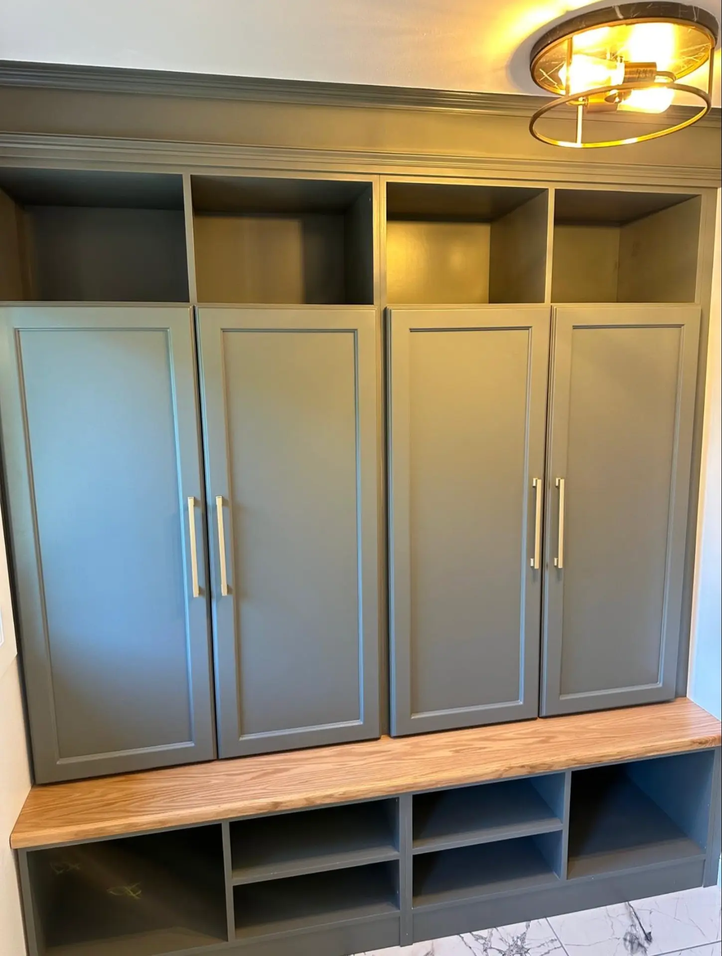 Mudrooms & Storage completed by Accurate Carpentry
