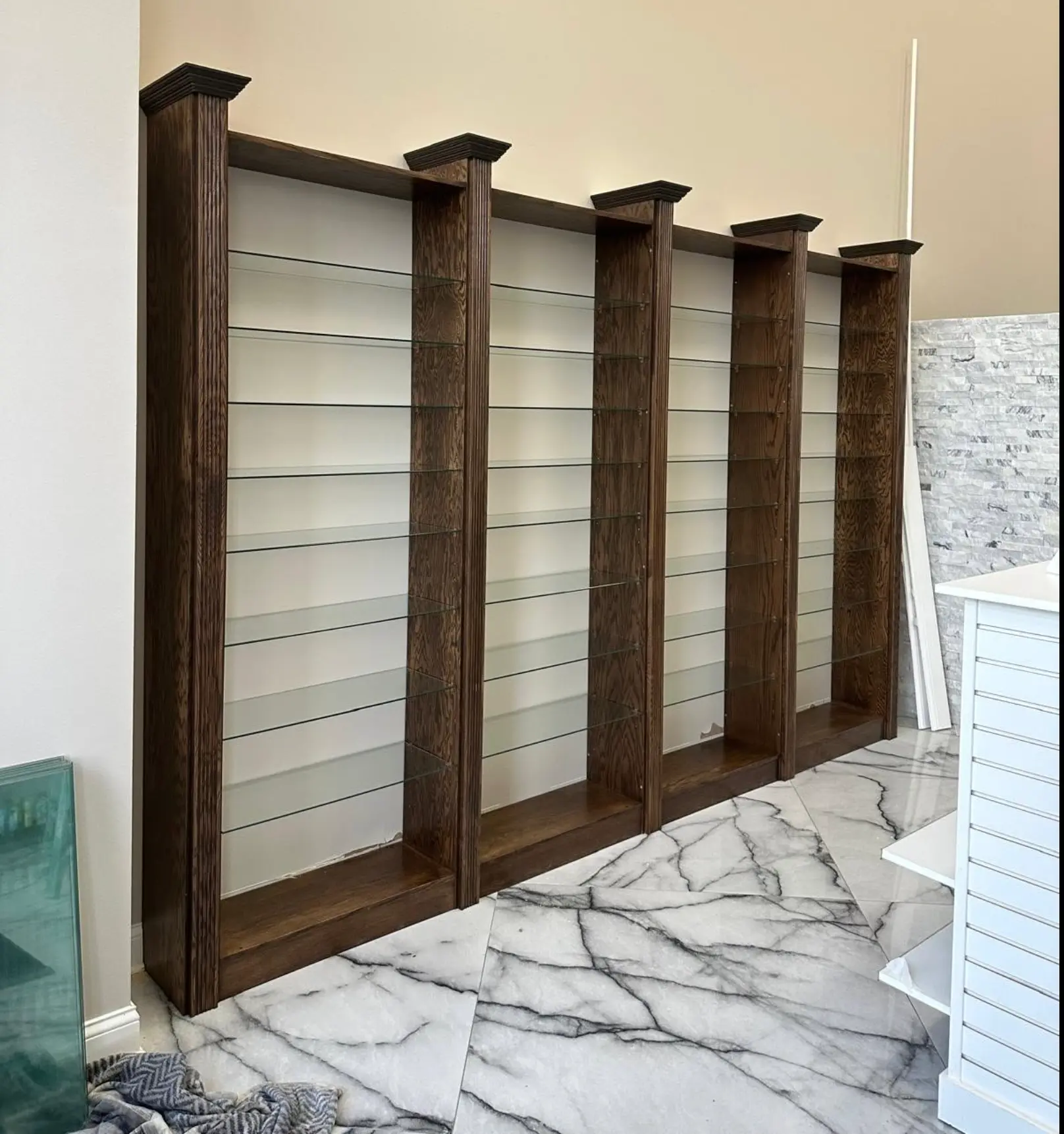 Wood Display Shelving