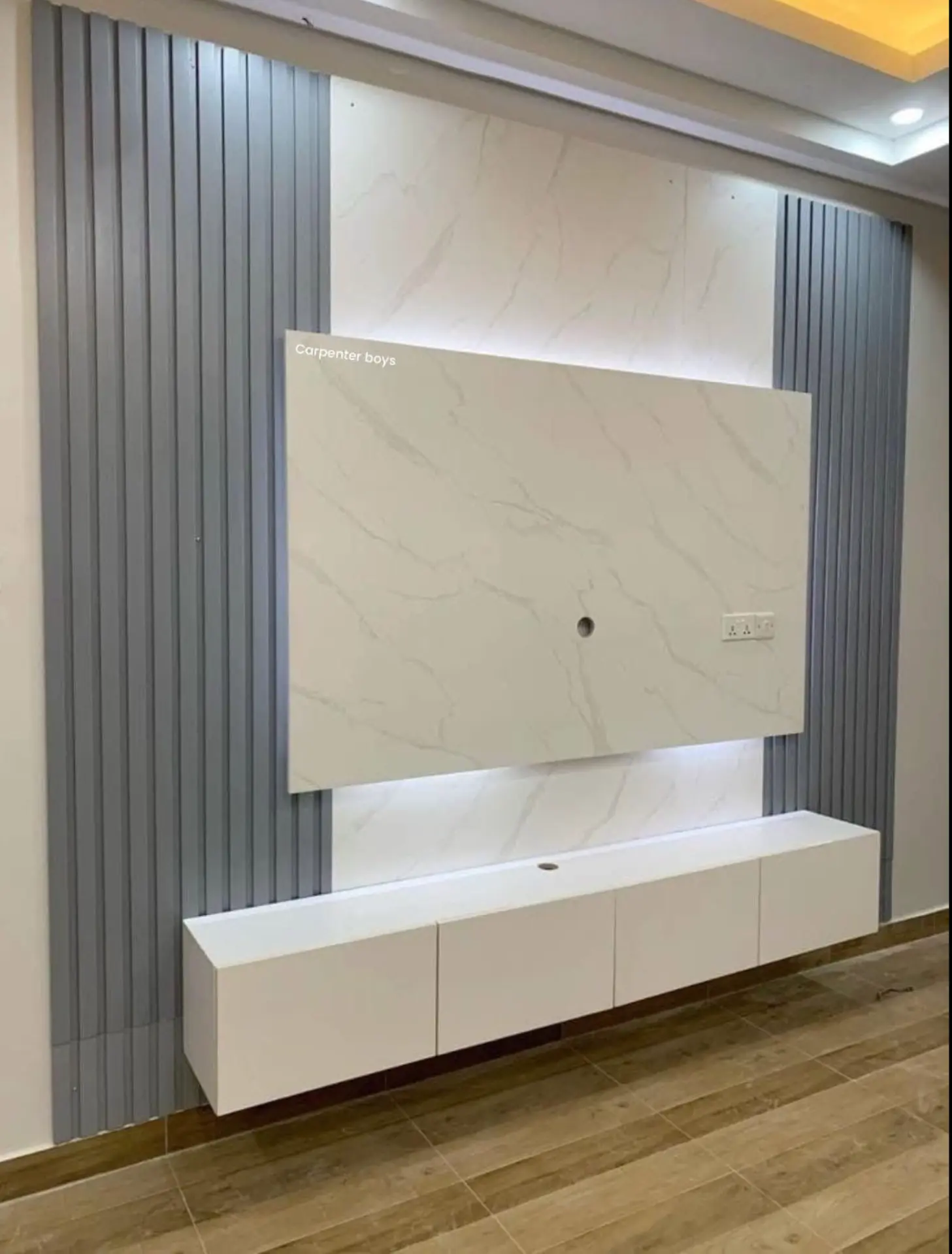 Media Walls & Feature Walls completed by Accurate Carpentry