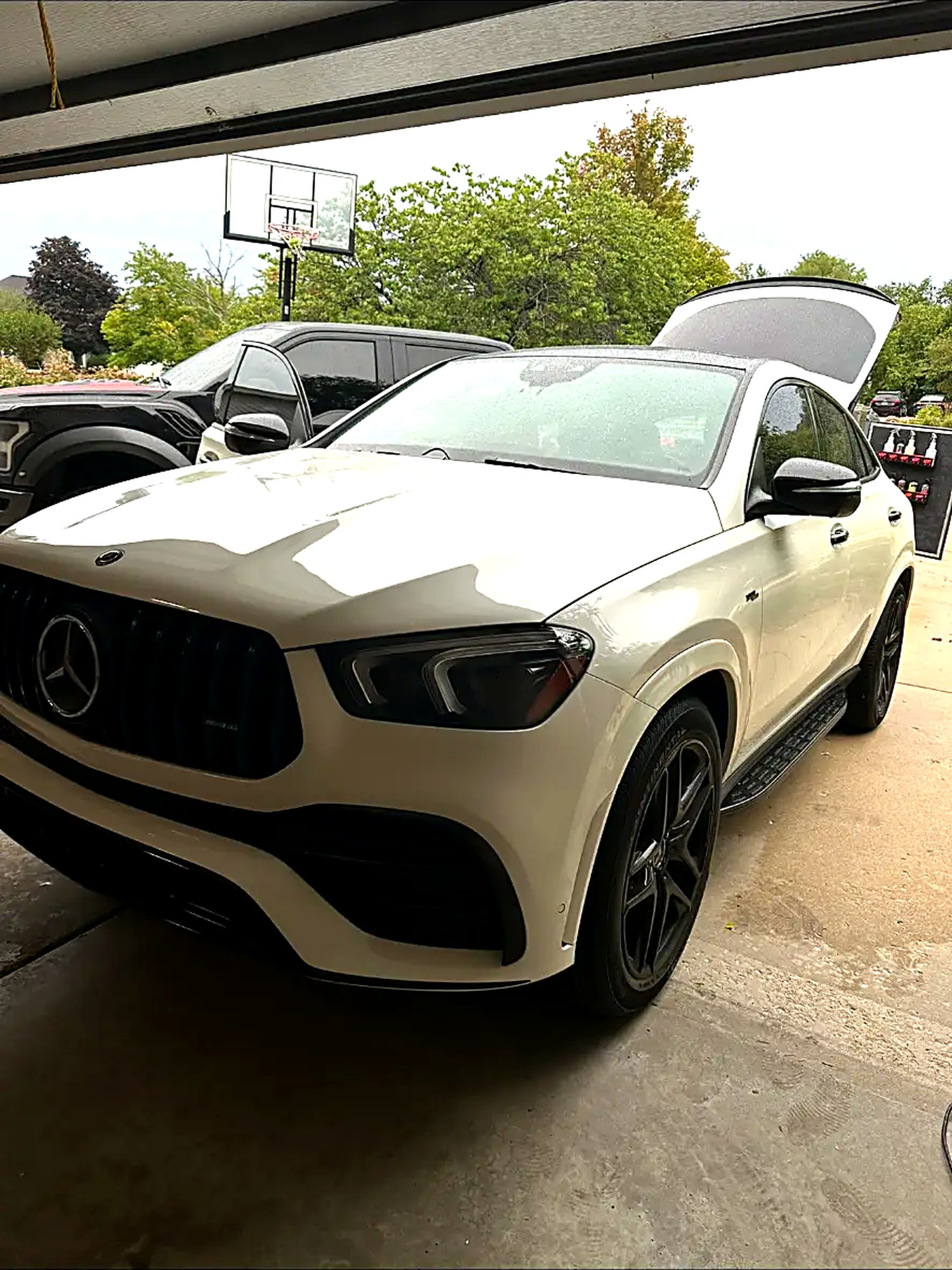 White Mercedes-AMG GLE Coupe detailed on site by Benzo Mobile Wash