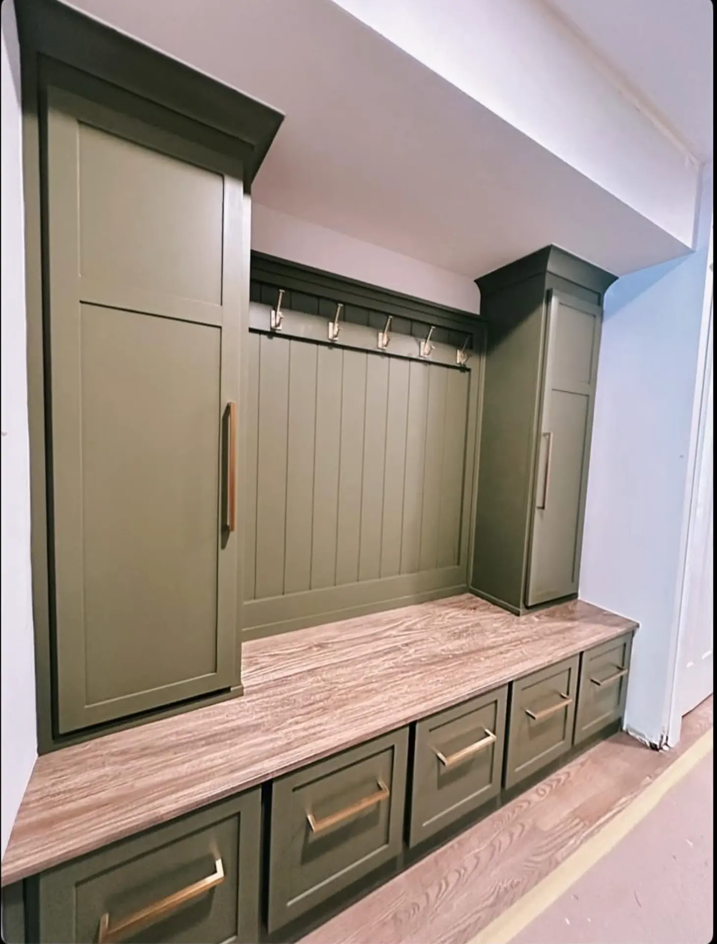 Green Mudroom Bench